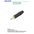 STP3C-BG Sztereo 3.5 jack dugó aranyozott ( fekete )