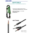 RAYC100L3 6,3 Sztereó Jack - 2x6,3Monó Jack kábel, 3m