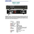 MAX1000 Végerősítő, 2x300W/4Ohm