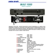MAX1000 Végerősítő, 2x300W/4Ohm