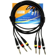 AC223/3M 3x6,3 Jack - 3x6,3 Jack kábel, 3m