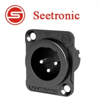 MJ3F2C-B XLR papa, szerelhető, 3 pólusú, (fekete)