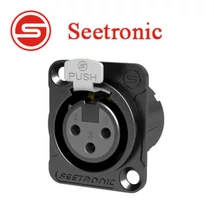 MK3F2C-B XLR mama, szerelhető, 3 pólusú, (fekete)