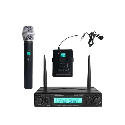 JRU-602/HT-51C/LT-4A/PT-51C UHF mikrofon szett, kézi és csíptetős mikrofonnal
