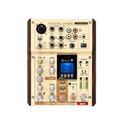 AM5GE Keverőpult 1 Monó/2 Sztereó csatorna, USB Audio interface